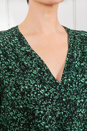 Блузка BRASLAVA (Чёрный зелёный с рисунком) 4296-4 #948237