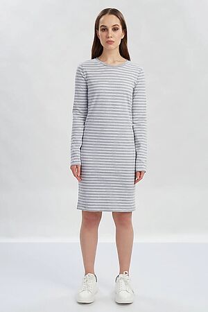 Платье INCITY (Серый меланж-белый) #949533