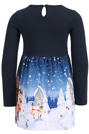 Платье АПРЕЛЬ (Девочки в снегу+темно-синий82) #950841