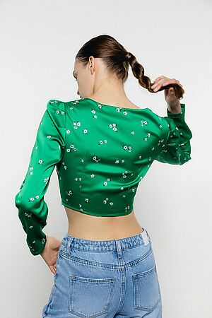 Блузка INCITY (Бело-зеленый) #951570