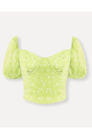 Блузка INCITY (Бело-зеленый) #951725