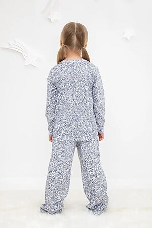 Пижама CROCKID (Незабудки на лугу на белом) #952020