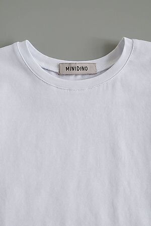 Джемпер с коротким рукавом с разрезами белый MINIDINO Т-Д-019 #953267