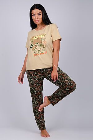 Пижама с брюками Вайб 2 НАТАЛИ (Коричневый) 45125 #953378