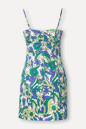 Платье INCITY (Бело-зелено-голубой) #953787
