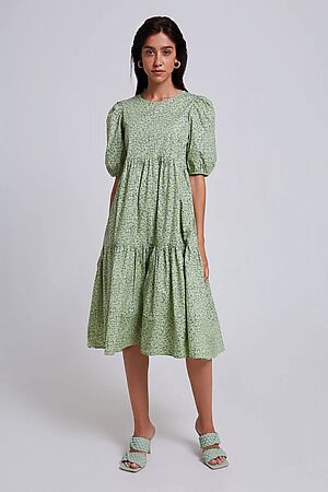 Платье INCITY (Бело-сине-зеленый) #954180