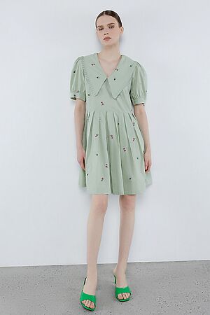 Платье INCITY (Зелено-розовый) #954181