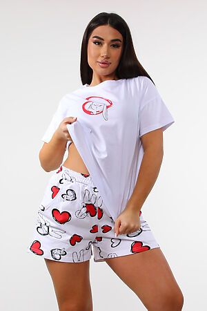 Пижама с шортами 88041 НАТАЛИ (Белый) 44363 #956776