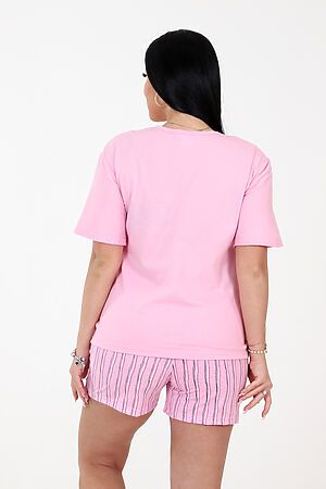 Пижама с шортами 009 НАТАЛИ (Розовый/клетка) 44071 #957899