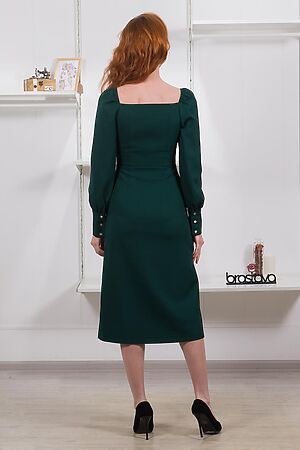 Платье BRASLAVA (Тёмно-зелёный) 4887 #958377