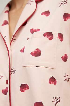 Пижама с брюками SS21WJ327 French Kiss НАТАЛИ (Красный/сердечки) 45286 #958458