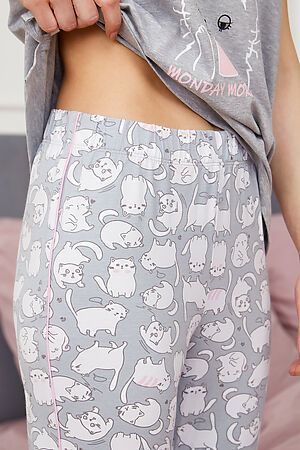 Пижама с бриджами SS23WJ353 Sweety Wink НАТАЛИ (Серый меланж/кошка) 45297 #958775