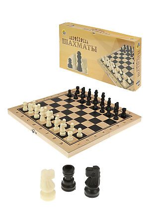 Шахматы деревянные (24х12х3 см), фигуры пластик, в коробке (Арт. ИН-1064) НАТАЛИ (В ассортименте) 45583 #959357
