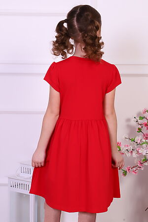Платье Секретик короткий рукав НАТАЛИ (Красный) 45907 #960312