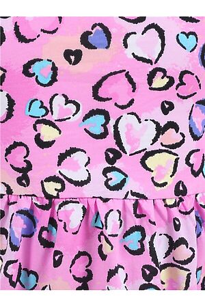 Платье АПРЕЛЬ (Сердечки леопард на розовом) #961804