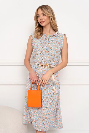 Платье OPEN-STYLE (Голубой, оранжевый) 5737 #964067
