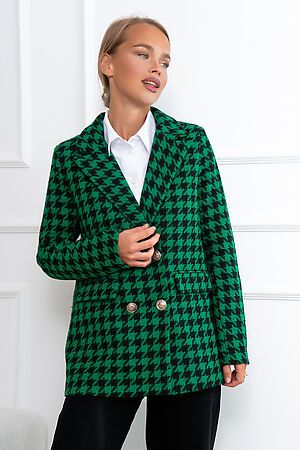 Пиджак OPEN-STYLE (Зеленый/черный) 5943 #964088