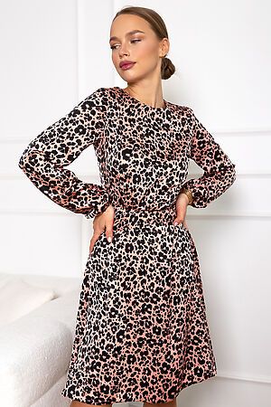 Платье OPEN-STYLE (Розовый/черный) 6055 #964163