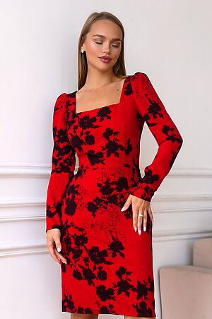 Платье OPEN-STYLE (Красный/черный) 5306 #964219