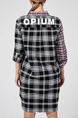 Платье OPIUM (Серо-бело-черный) #965124