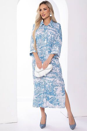 Платье LADY TAIGA (Бело-голубое) П8162 #965440