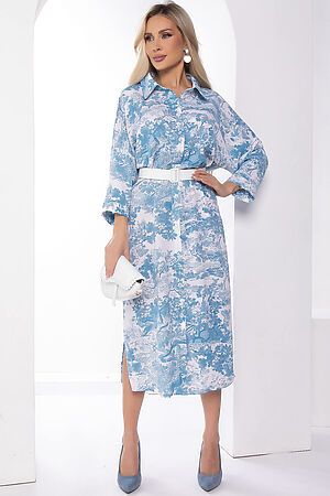 Платье LADY TAIGA (Бело-голубое) П8162 #965440