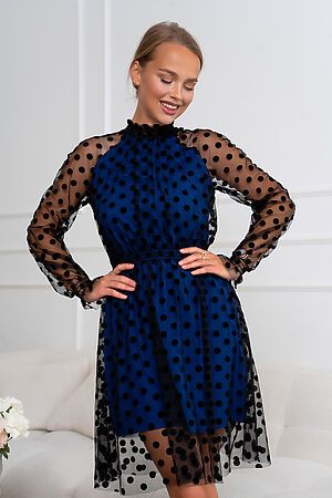 Платье OPEN-STYLE (Синий/черный) 5939 #966134