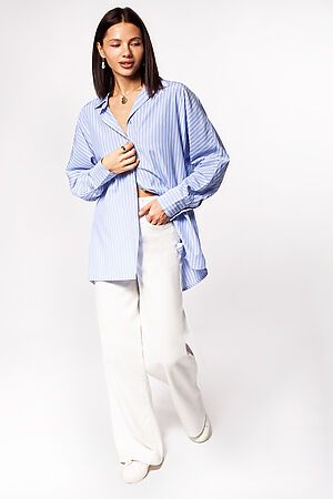 Рубашка VILATTE (Голубой-белый) D29.225 #968208