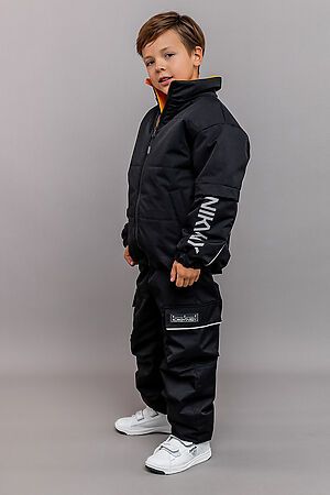 Комплект (Куртка+Полукомбинезон) BATIK (Черный с оранжевым) 652-24в-1 #968254