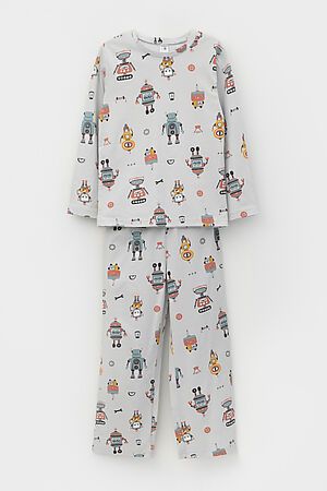 Пижама CROCKID (Светло-серый,роботы) #968596