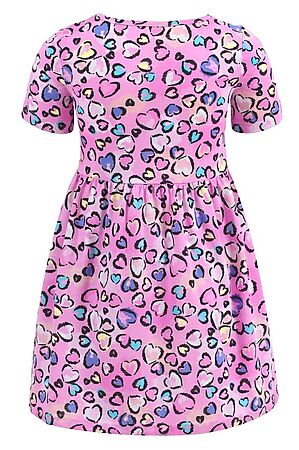 Платье АПРЕЛЬ (Сердечки леопард на розовом) #969349
