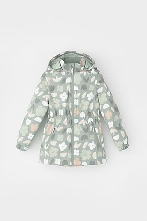 Куртка  CROCKID (Оливковый хаки,зеленые цветы) #969652