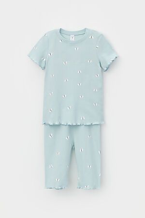Пижама CROCKID (Голубой опал,бабочки) #972550