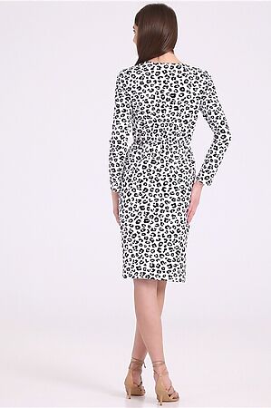 Платье АПРЕЛЬ (Черный леопард на белом) #972880