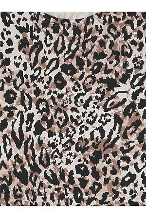 Футболка  АПРЕЛЬ (Черный леопард на коричневом) #975434