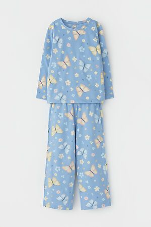 Пижама CROCKID (Небесный,бабочки) #975659