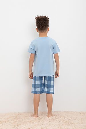Пижама CROCKID (Небесно-голубой,клетка виши) #975667