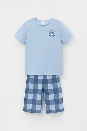 Пижама CROCKID (Небесно-голубой,клетка виши) #975667