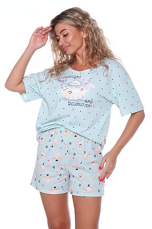 Пижама с шортами 052-053 с шортами Очарование НАТАЛИ (Светло-мятный) 47737 #978077