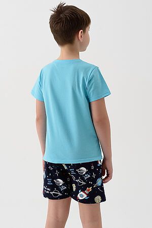 Пижама с шортами Аэродром НАТАЛИ (Темно-синий+бирюза) 47051 #978695
