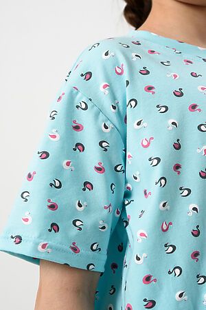 Пижама с шортами Потеха НАТАЛИ (Бирюзовый лебеди) 47864 #981414