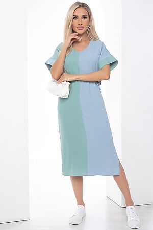 Платье LADY TAIGA (Фисташка/голубой) П8716 #982429