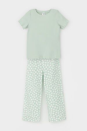 Пижама CROCKID (Дымчатый нефрит,сакура) #983044