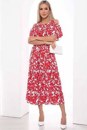Платье LADY TAIGA (Красно-белое) П8853 #983342
