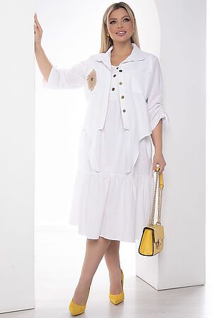 Костюм (Рубашка+Платье) LADY TAIGA (Белый) К8744 #984036