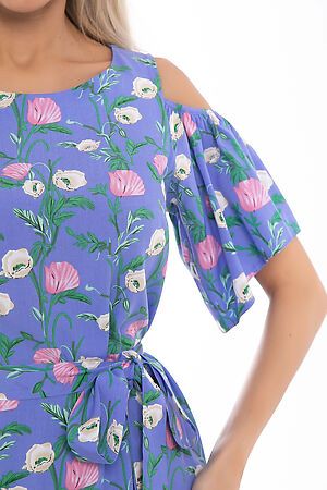 Платье LADY TAIGA (Синее/цветы) П8852 #984037