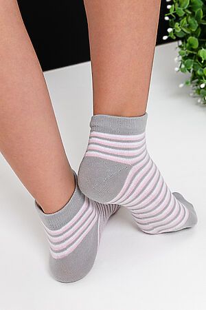 Детские носки стандарт Полосочка комплект 3 пары НАТАЛИ (Серый) 47803 #985303