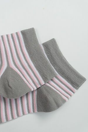 Детские носки стандарт Полосочка комплект 3 пары НАТАЛИ (Серый) 47803 #985303