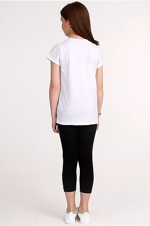 Костюм (футболка+бриджи) АПРЕЛЬ (Белый+черный) #985688
