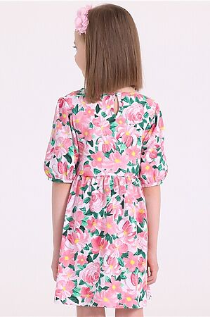 Платье АПРЕЛЬ (Цветы маслом на розовом) #985693